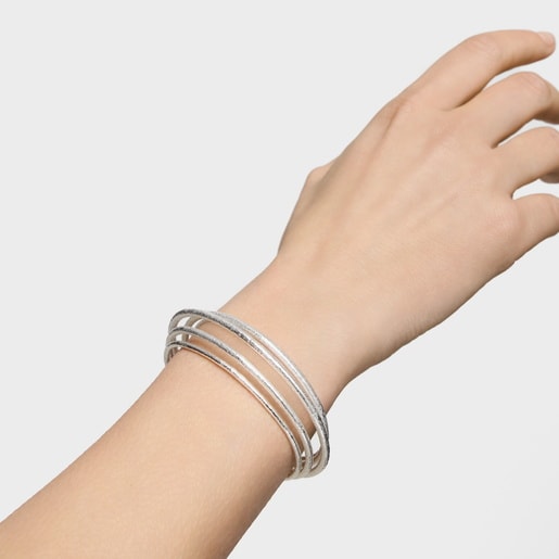 Silver and topaz Bangle Duna