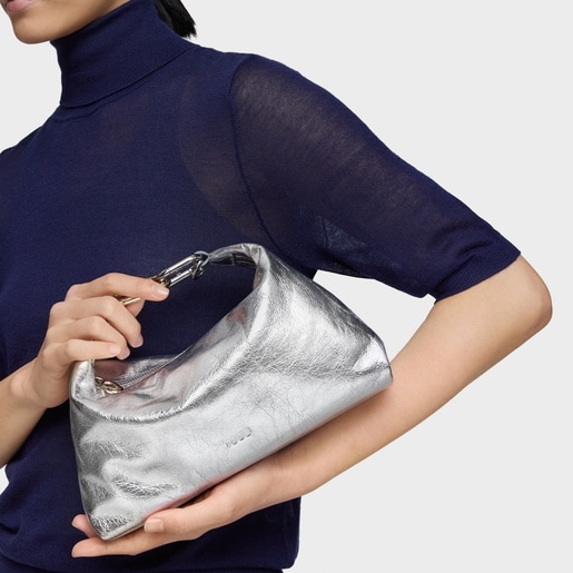 Mini sac à bandoulière argenté TOUS Hold