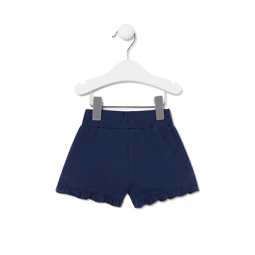 Shorts de menina Casual azul marinho