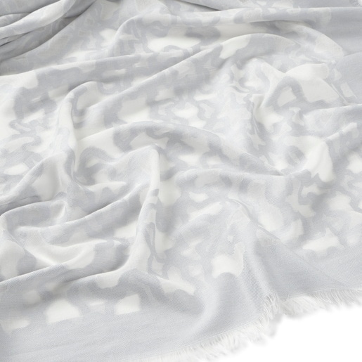 Foulard azul grisáceo Kaos Devore