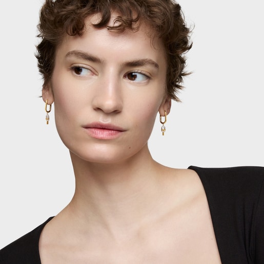 Short two-tone Hoop earrings TOUS MANIFESTO