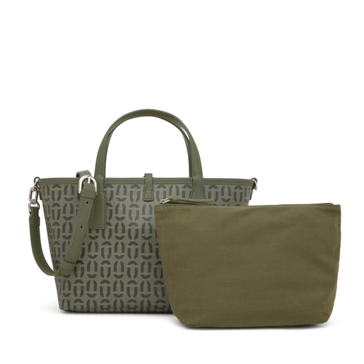 حقيبة أحمال خفيفة متوسطة الحجم بوجهين مزدوجة الاستخدام باللون الكاكي من تشكيلة TOUS Manifesto