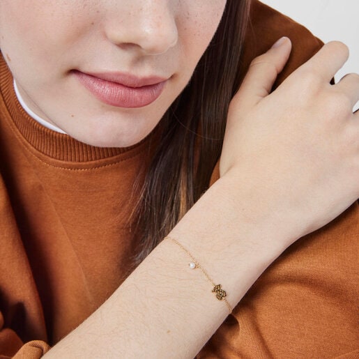 Золотой браслет Oceaan с жемчугом