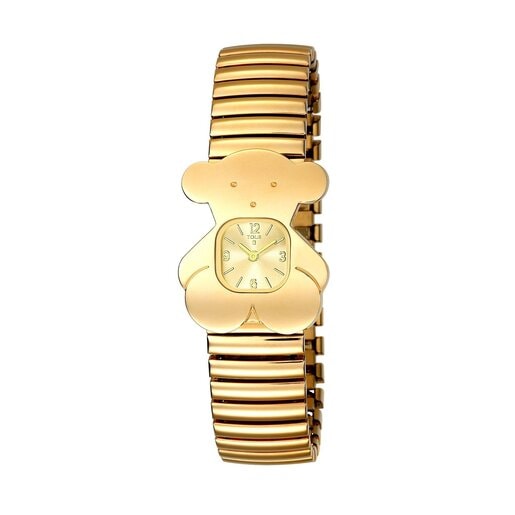 Steel/gold IP Tous Watch