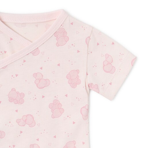 Pack of wrapover baby bodysuits in Pic pink TOUS