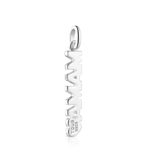 Silver TOUS Crossword Mama Mama pendant with enamel