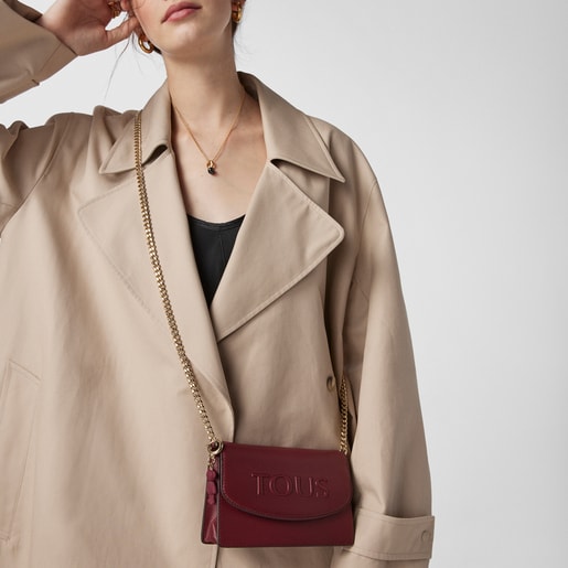 Маленькая бордовая сумка-кроссбоди T Pop