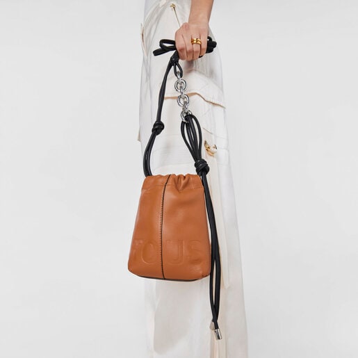 תיק מיני TOUS Cloud מעור בצבע טבעי