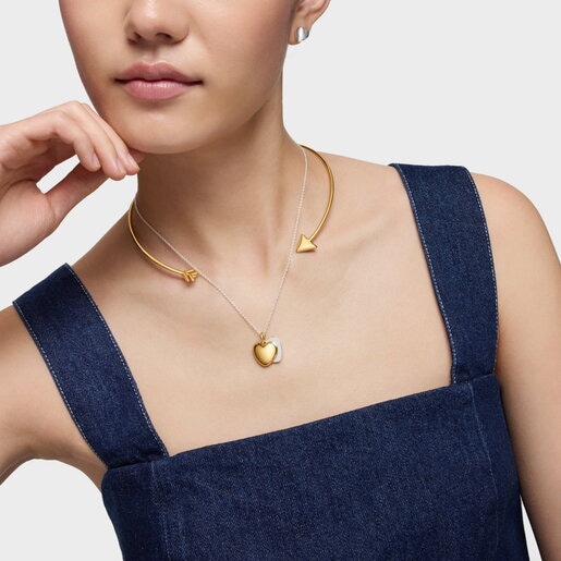 Gargantilla con baño de oro 18 kt sobre plata TOUS Flechazo