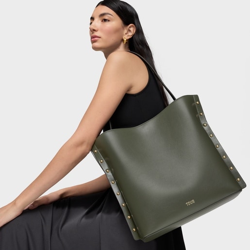 حقيبة أحمال خفيفة باللون الكاكي من تشكيلة TOUS Jewelry Studs
