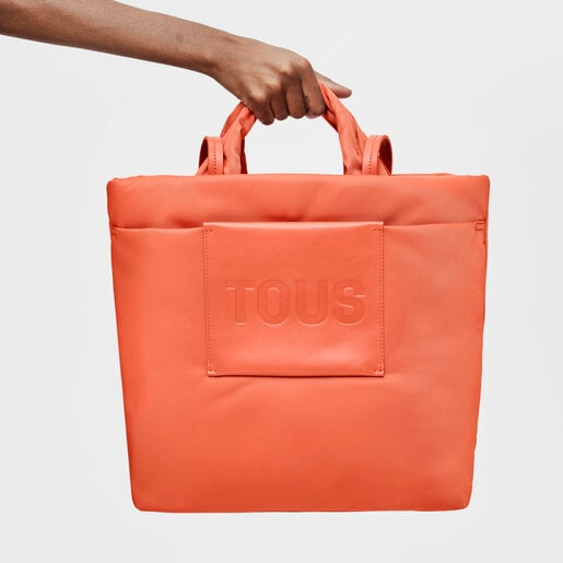 Μεγάλη τσάντα shopper TOUS Marina σε πορτοκαλί χρώμα