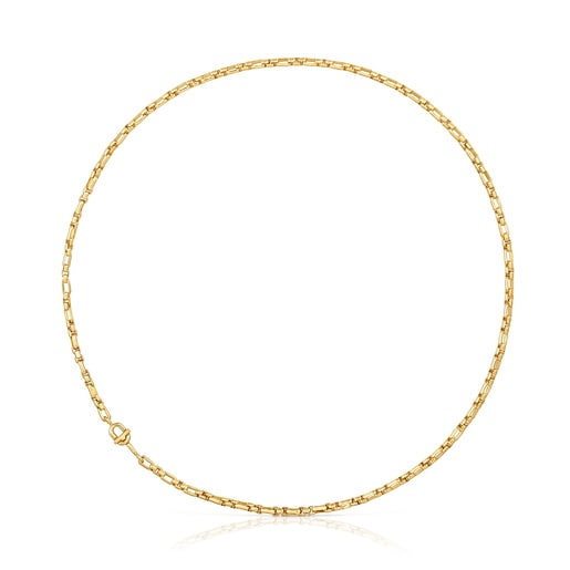 Square chain Necklace with 18kt gold plating over silver TOUS MANIFESTO
