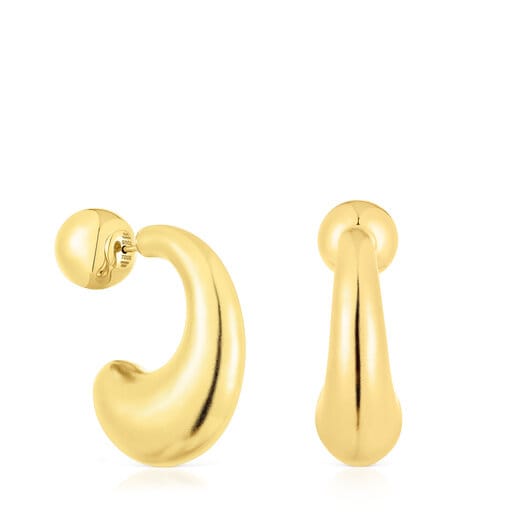 Boucles d’oreilles anneaux grandes en argent vermeil TOUS Balloon