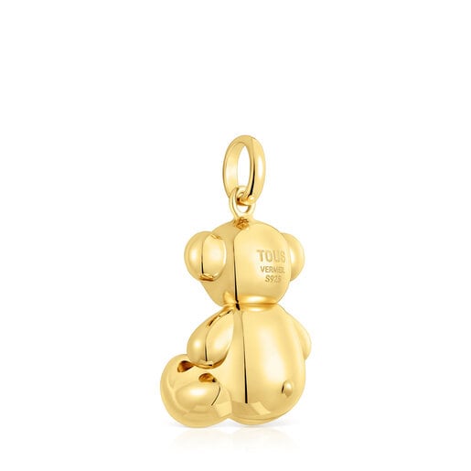 Dije oso grande con baño de oro 18 kt sobre plata Bold Bear