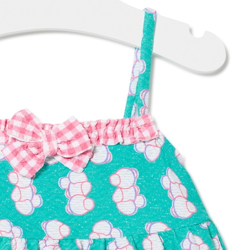 Vestido de tirantes de niña Chic verde