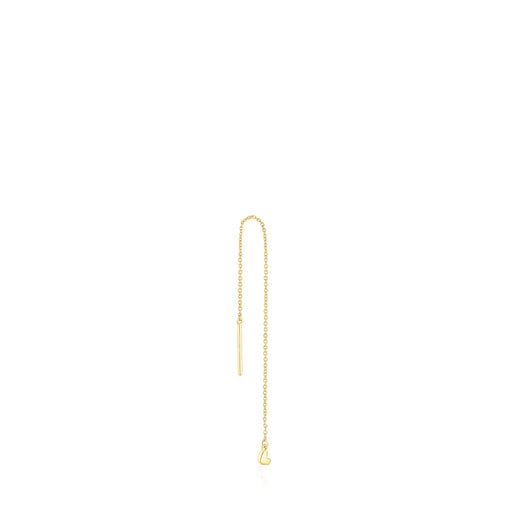Gold Single earring with heart motif Cool Joy