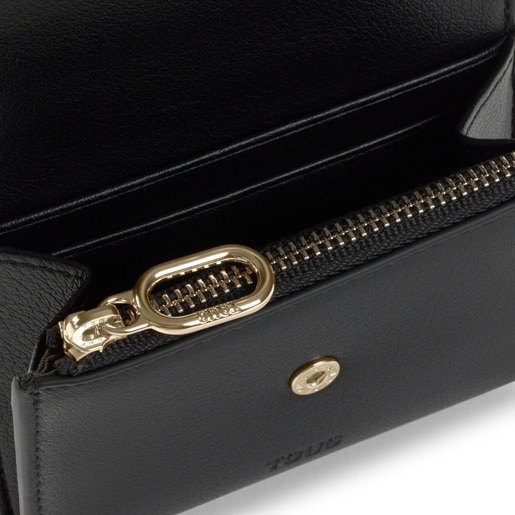 Billetera pequeña negra TOUS City