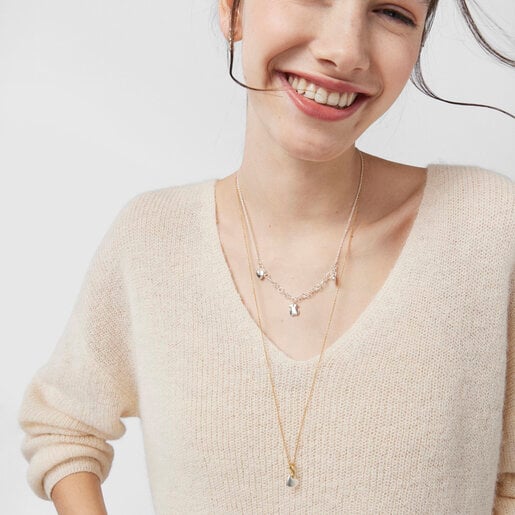 TOUS Silver Luah motif Necklace | Plaza Del Caribe