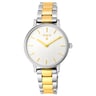 Reloj Rond Straight bicolor de IP dorado/acero