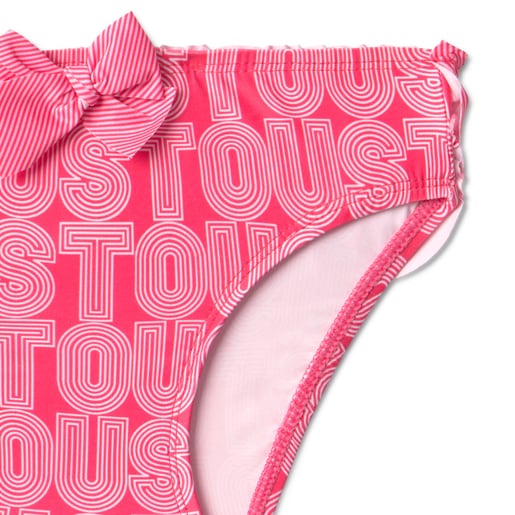 Girls bikini bottoms in Line coral