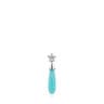 Short white-gold star Single earring with diamonds and amazonite TOUS Grain
