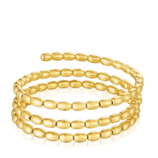 Spiral Bangle with 18 kt gold plating over silver TOUS Basics