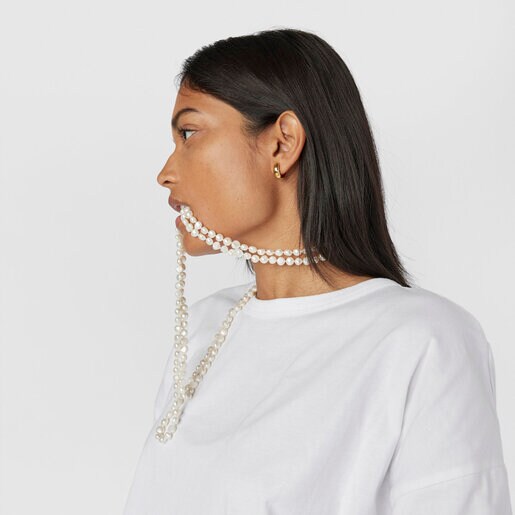 Gold TOUS Pearls Necklace