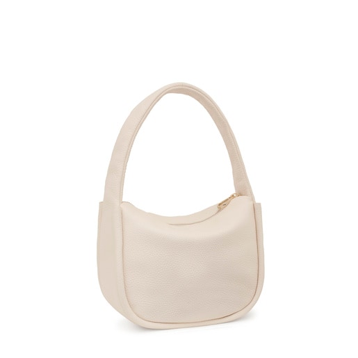 Small beige leather Shoulder bag TOUS Miranda