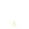 עגיל פירסינג לאוזן בצורת ירח מזהב צהוב