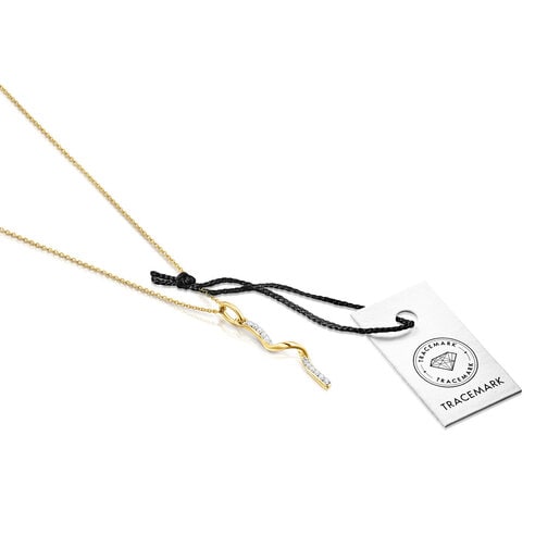Collar de oro con espiral de diamantes TOUS Beach