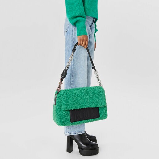 Bandolera grande verde TOUS Empire Fur