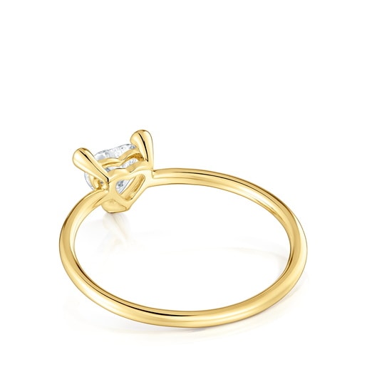 Gold Ring with laboratory-grown diamond Garden Of Love LGD