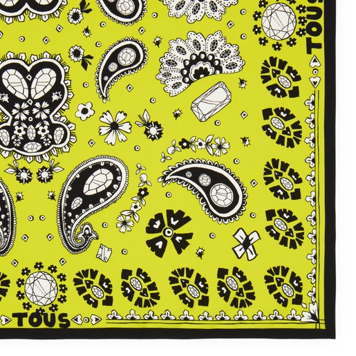Lime green TOUS Gems Bandana scarf