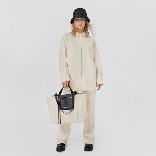 ベージュのラージトートバッグ TOUS Empire Padded