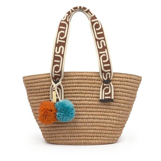 Tote bag grande TOUS Summer natural e castanho