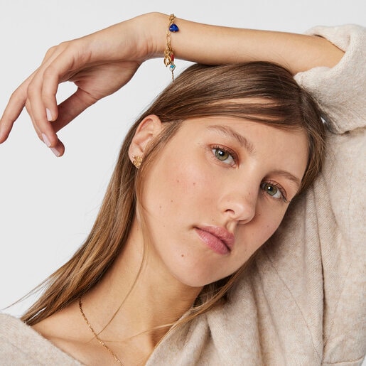 Браслет TOUS Good Vibes из вермеля c драгоценными камнями