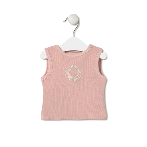 Camiseta sin mangas de bebé Classic rosa