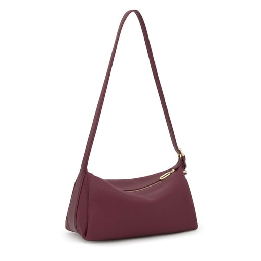 Burgundy leather Crossbody bag TOUS Fold