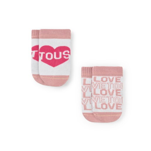Pack of 2 pairs of baby socks in SSocks pink