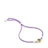 Bracelet TOUS Vibrant Colors en corde violette avec améthyste et émail