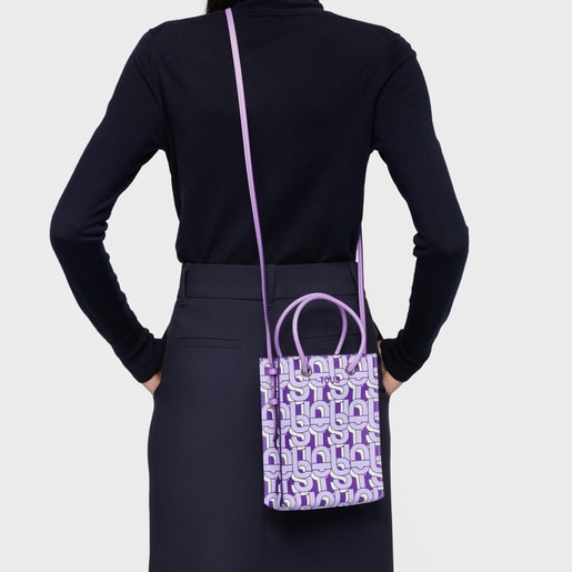 Μίνι τσάντα TOUS MANIFESTO σε μοβ χρώμα