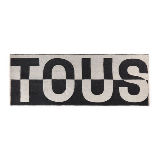 Foulard negro y beige TOUS Big Logo