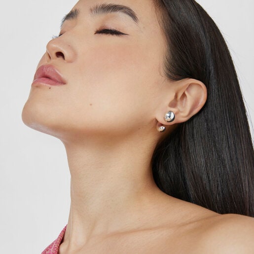 Silver Hoop earrings TOUS Balloon
