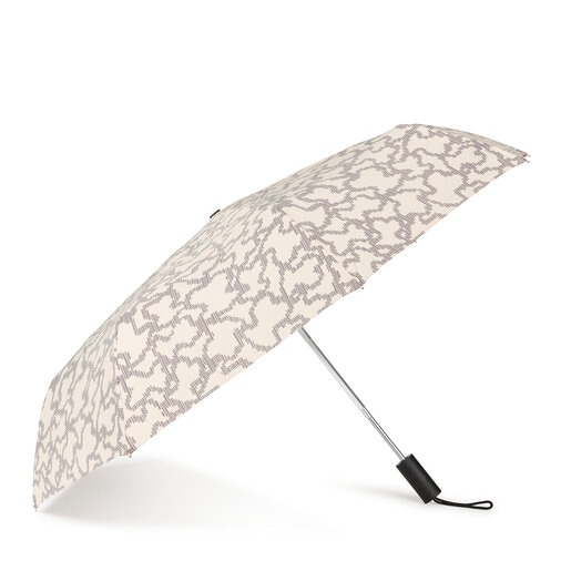 Paraguas plegable beige Kaos Pix | TOUS