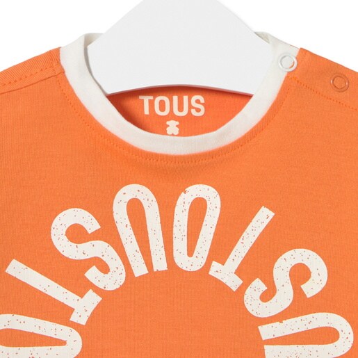 T-shirt with circular TOUS logo in Casual orange