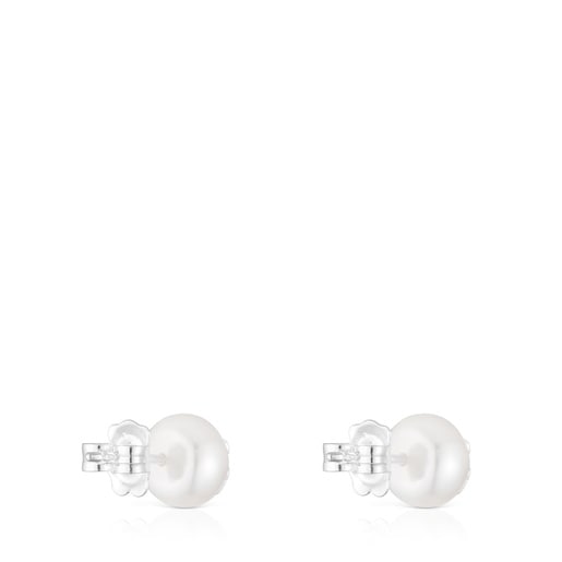 Boucles d’oreilles argent et perles de culture 8,5 mm TOUS Icon Pearl