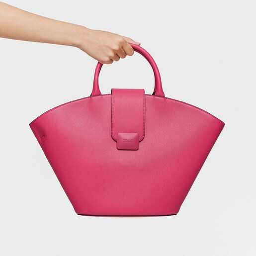 Large fuchsia colored Tote bag TOUS Lucia TOUS