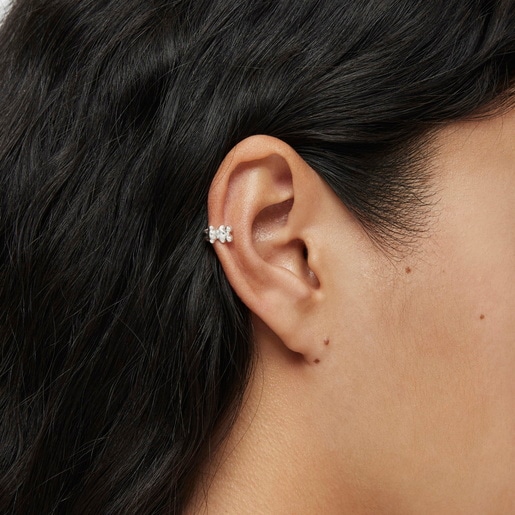 Silver bear Earcuff Bold Bear