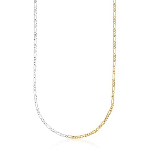 Two-tone TOUS Basics Necklace with curb chain | TOUS