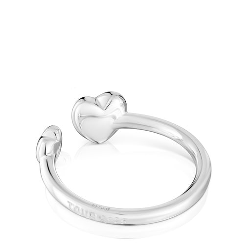 Small silver heart Open ring My Other Half